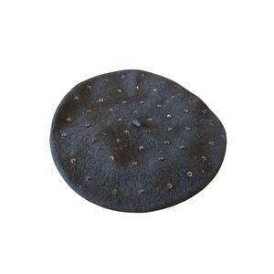 Black sequined beret, one size
